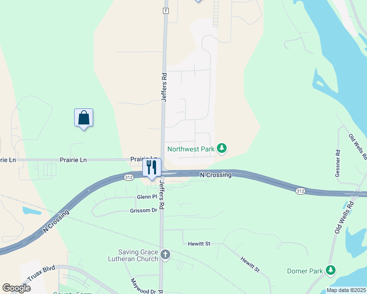 map of restaurants, bars, coffee shops, grocery stores, and more near 4549 Woodford Court in Eau Claire
