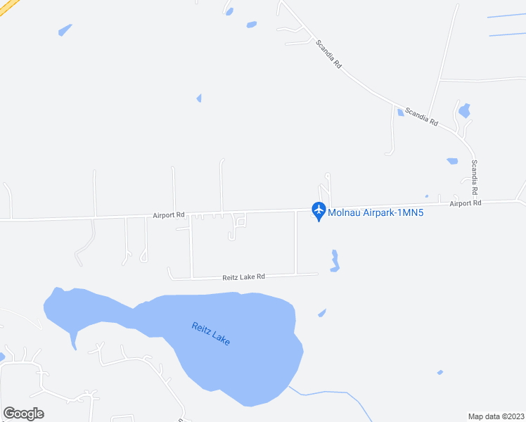 map of restaurants, bars, coffee shops, grocery stores, and more near 8632 Airport Road in Waconia