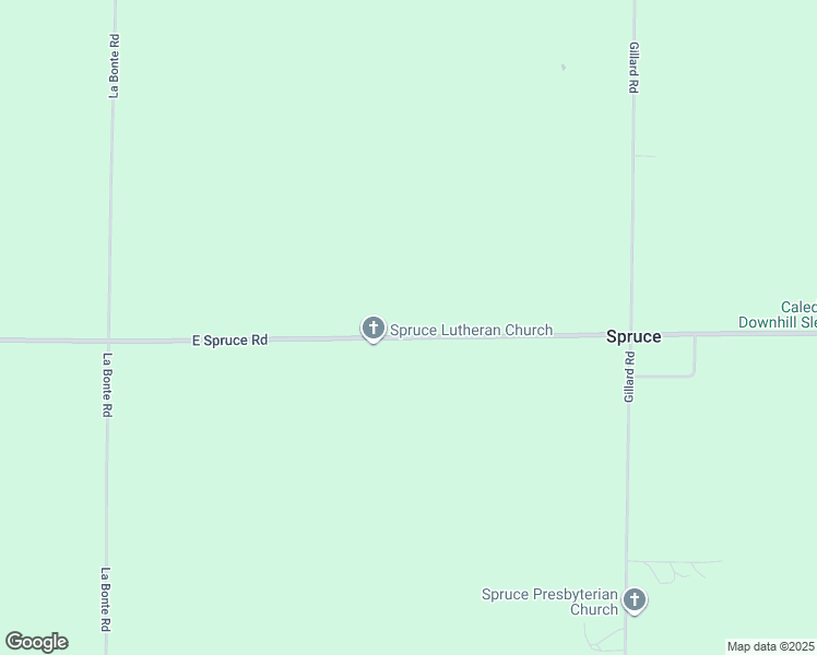 map of restaurants, bars, coffee shops, grocery stores, and more near 1441 East Spruce Road in Spruce