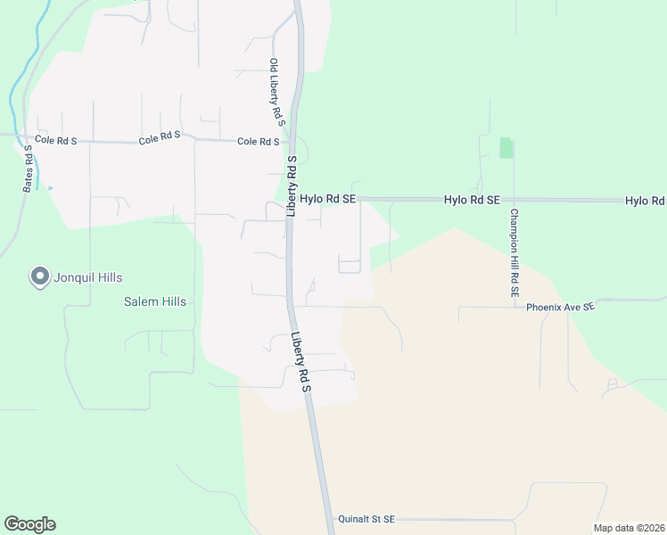 map of restaurants, bars, coffee shops, grocery stores, and more near 7625 Hylo Road Southeast in Salem