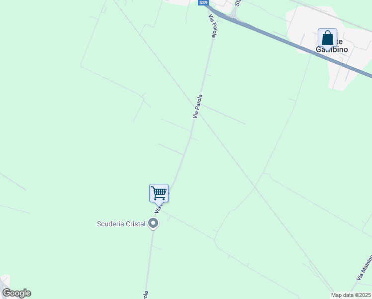 map of restaurants, bars, coffee shops, grocery stores, and more near Via Parola in Provincia di Parma