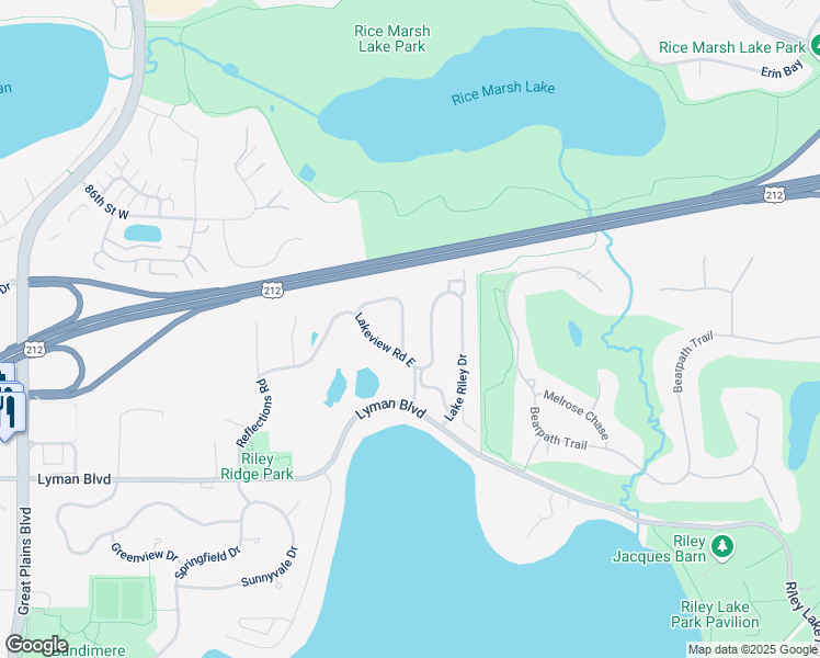 map of restaurants, bars, coffee shops, grocery stores, and more near 8747 North Bay Drive in Chanhassen