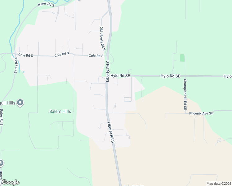 map of restaurants, bars, coffee shops, grocery stores, and more near 7575 Hylo Road Southeast in Salem