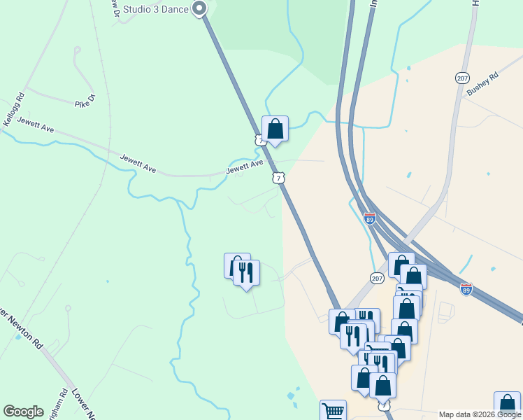 map of restaurants, bars, coffee shops, grocery stores, and more near 3 Champlain Commons in Saint Albans City