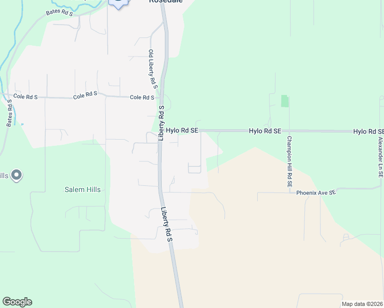 map of restaurants, bars, coffee shops, grocery stores, and more near 7575 Hylo Road Southeast in Salem