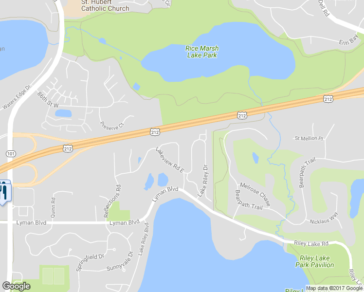 map of restaurants, bars, coffee shops, grocery stores, and more near 8747 North Bay Drive in Chanhassen