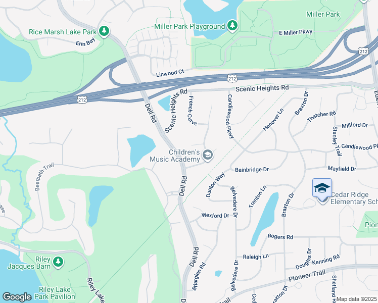 map of restaurants, bars, coffee shops, grocery stores, and more near 17595 Burl Oak Court in Eden Prairie