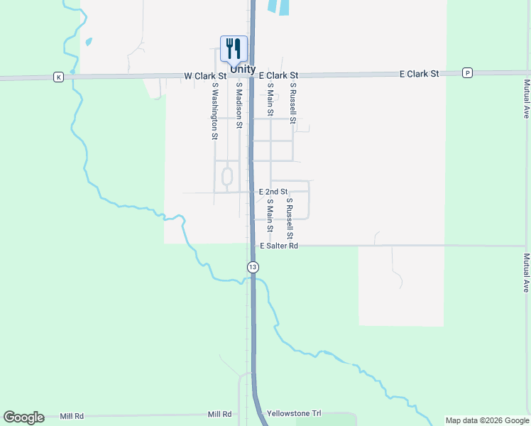 map of restaurants, bars, coffee shops, grocery stores, and more near 441 S Main St in Unity