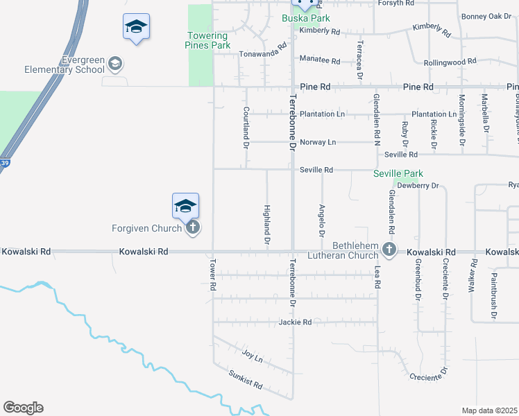 map of restaurants, bars, coffee shops, grocery stores, and more near 2131 Highland Drive in Mosinee