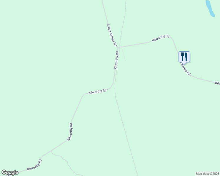 map of restaurants, bars, coffee shops, grocery stores, and more near Kilworthy Road in Gravenhurst