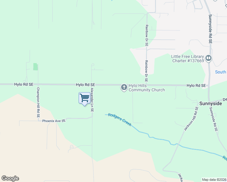 map of restaurants, bars, coffee shops, grocery stores, and more near 852 Hylo Road Southeast in Salem