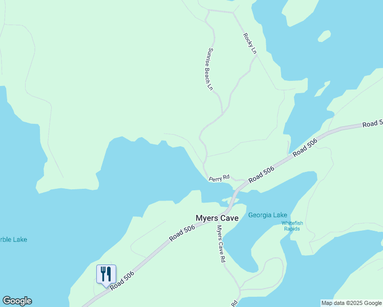 map of restaurants, bars, coffee shops, grocery stores, and more near 1023 Perry Lane in Cloyne