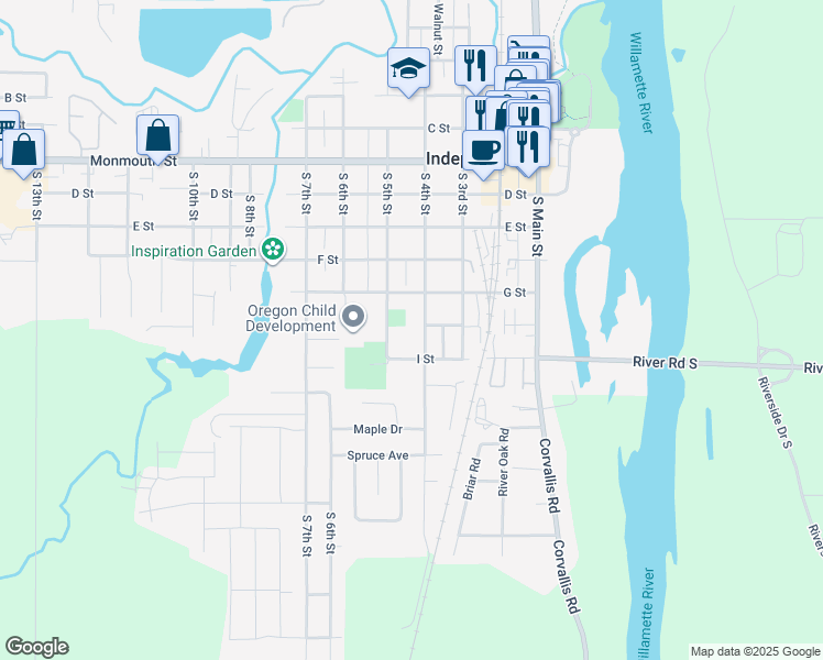 map of restaurants, bars, coffee shops, grocery stores, and more near 770 South 4th Street in Independence