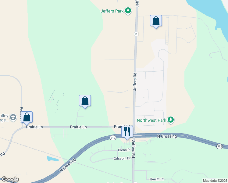 map of restaurants, bars, coffee shops, grocery stores, and more near 1312 Stephi Road in Eau Claire