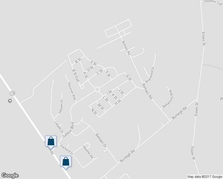 map of restaurants, bars, coffee shops, grocery stores, and more near 18 I Street in Bangor