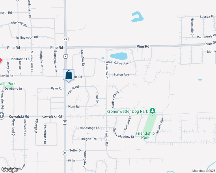 map of restaurants, bars, coffee shops, grocery stores, and more near 2209 Pond View Place in Mosinee