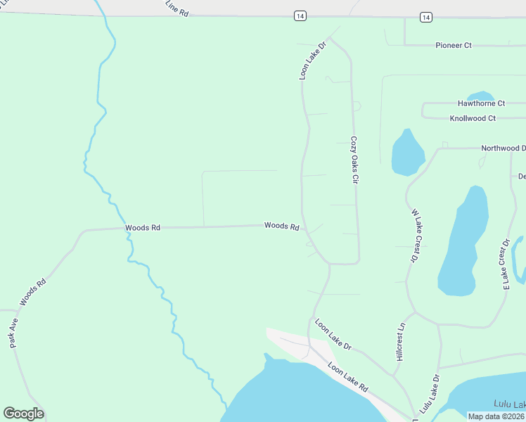 map of restaurants, bars, coffee shops, grocery stores, and more near W5440 Woods Road in Shawano