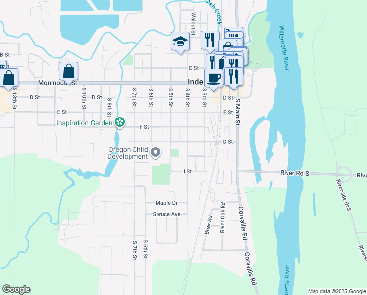 map of restaurants, bars, coffee shops, grocery stores, and more near 770 South 4th Street in Independence