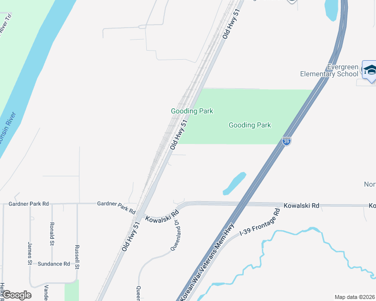 map of restaurants, bars, coffee shops, grocery stores, and more near 2180 Old Highway 51 in Mosinee