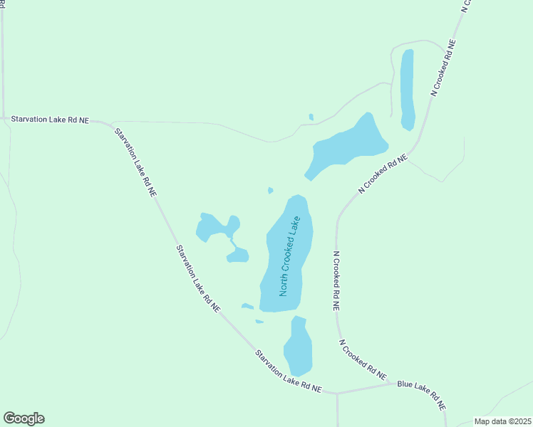 map of restaurants, bars, coffee shops, grocery stores, and more near 12504 Starvation Lake Road Northeast in Mancelona