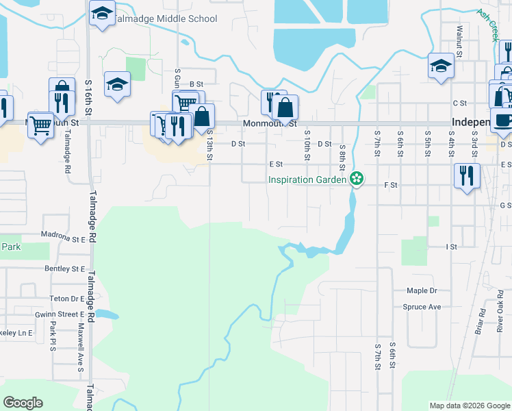 map of restaurants, bars, coffee shops, grocery stores, and more near 796 South 11th Street in Independence