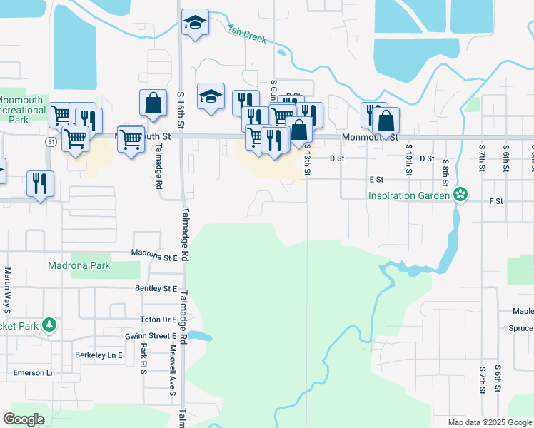 map of restaurants, bars, coffee shops, grocery stores, and more near 1482 Falcon Loop in Independence