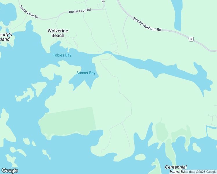 map of restaurants, bars, coffee shops, grocery stores, and more near 180 Prisque Road in Port Severn