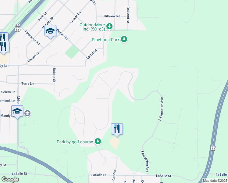 map of restaurants, bars, coffee shops, grocery stores, and more near 2902 Boston Drive in Eau Claire