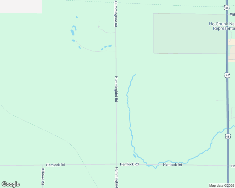 map of restaurants, bars, coffee shops, grocery stores, and more near Hummingbird Road in Wittenberg