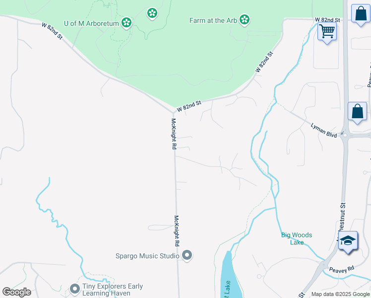 map of restaurants, bars, coffee shops, grocery stores, and more near 3751 McKnight Road in Chaska