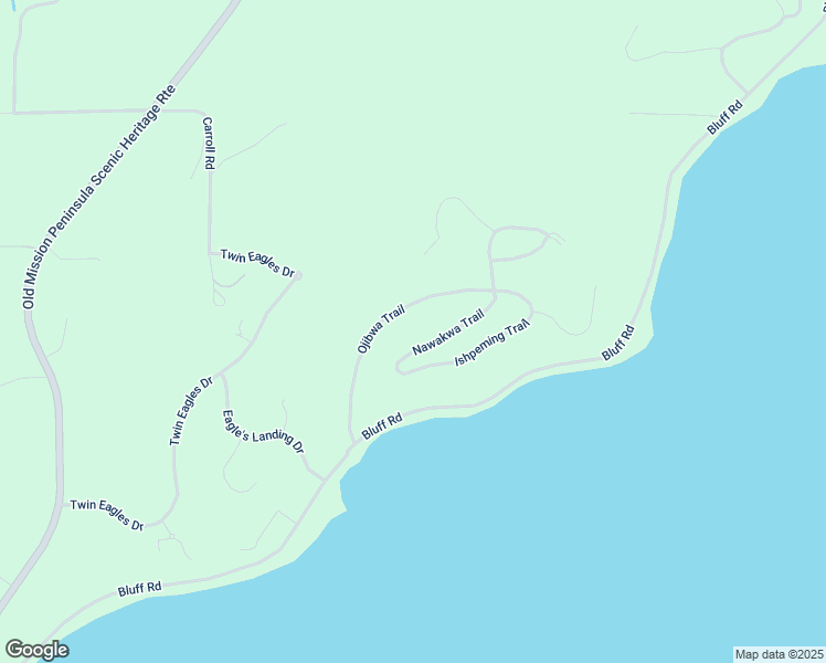 map of restaurants, bars, coffee shops, grocery stores, and more near 2992-3098 Ojibwa Trail in Traverse City