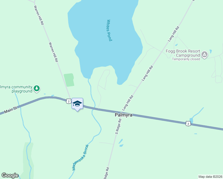 map of restaurants, bars, coffee shops, grocery stores, and more near 59 Camp Road in Palmyra