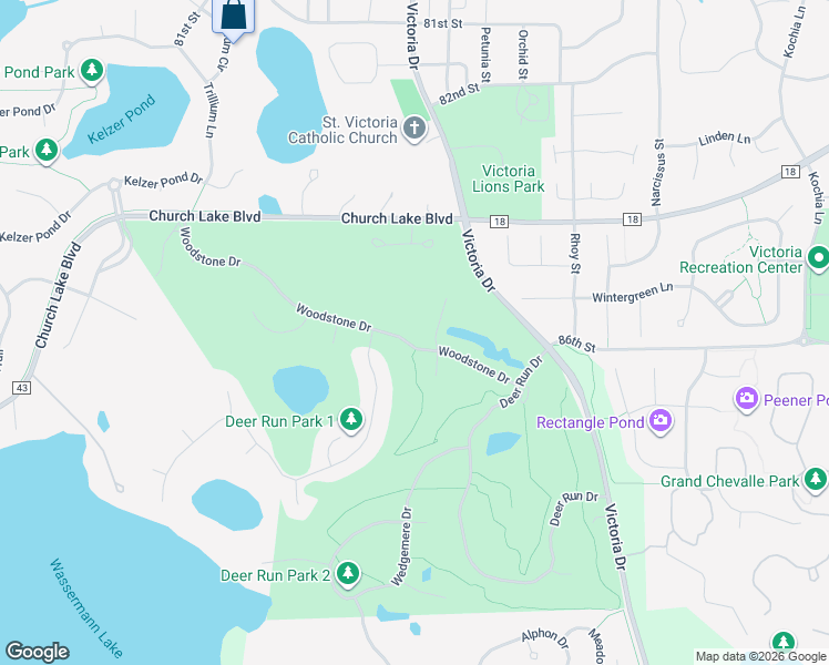 map of restaurants, bars, coffee shops, grocery stores, and more near 8610 South Fairway Point in Victoria