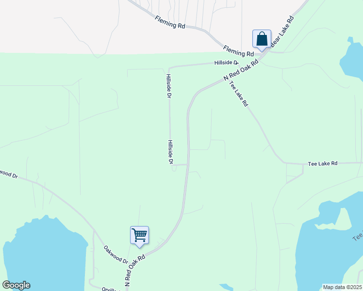 map of restaurants, bars, coffee shops, grocery stores, and more near 4470-5788 Hillside Drive in Oscoda