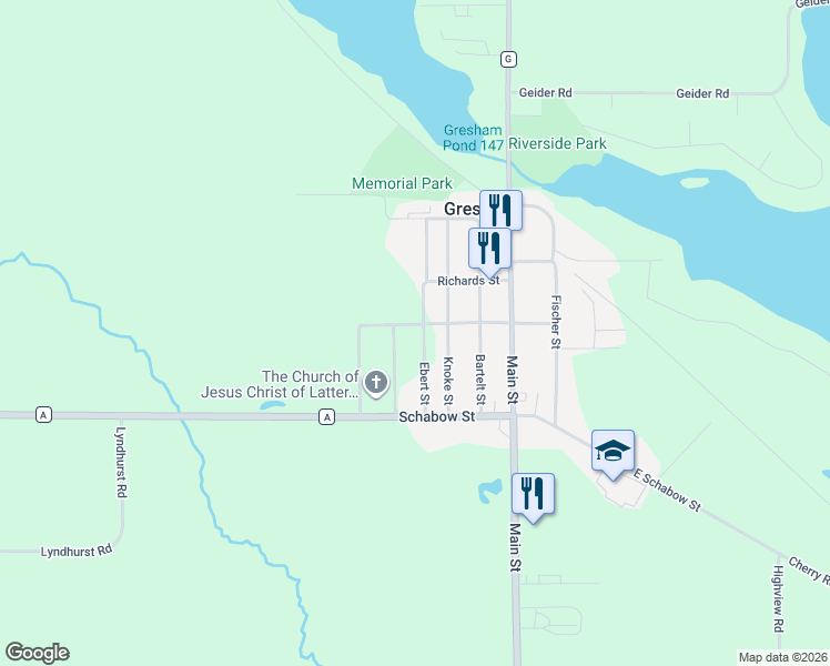 map of restaurants, bars, coffee shops, grocery stores, and more near 1100 Mader Street in Gresham