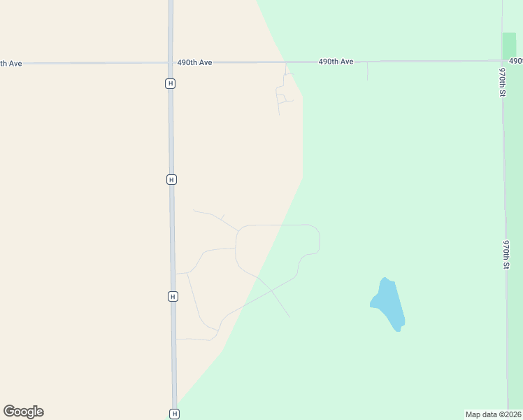 map of restaurants, bars, coffee shops, grocery stores, and more near E9407 467th Ave in Elk Mound