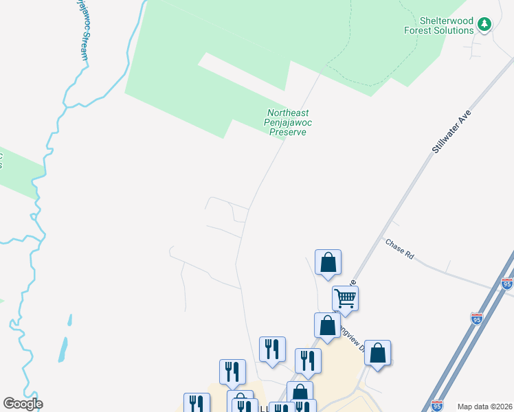 map of restaurants, bars, coffee shops, grocery stores, and more near 281 Kittredge Road in Bangor