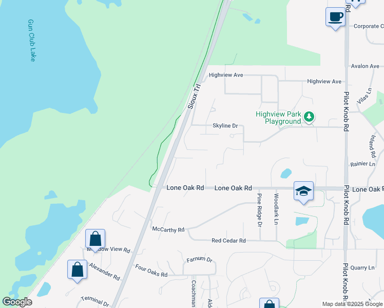 map of restaurants, bars, coffee shops, grocery stores, and more near 1582 Rustic Hills Drive in Eagan