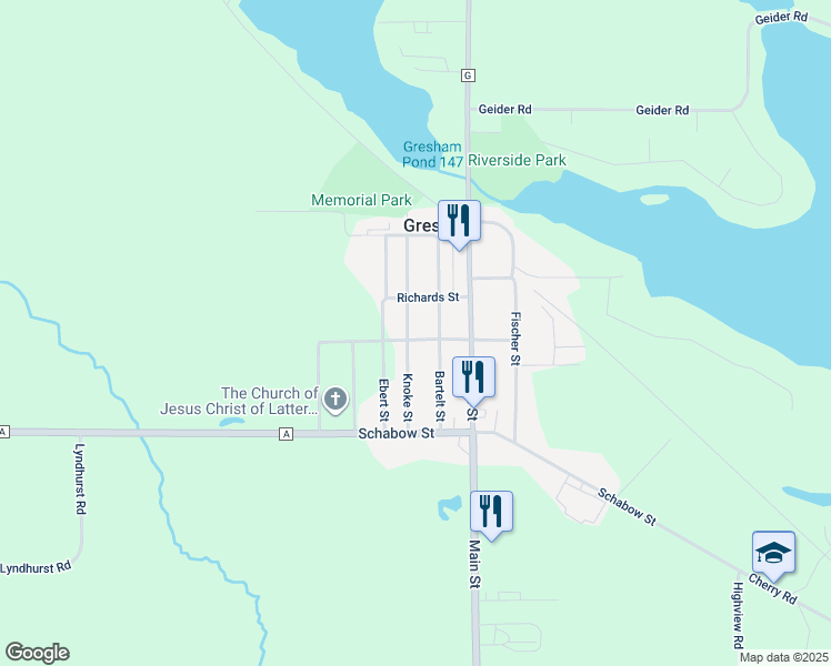 map of restaurants, bars, coffee shops, grocery stores, and more near 1001 Knoke Street in Gresham