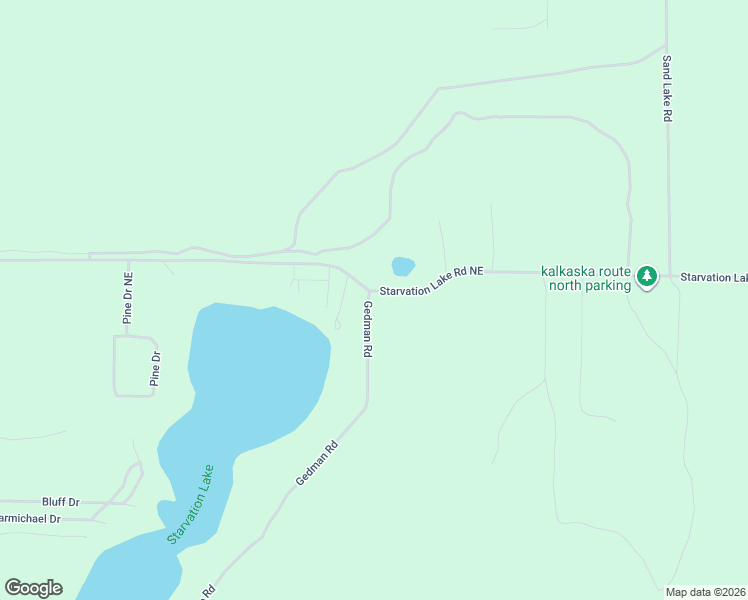 map of restaurants, bars, coffee shops, grocery stores, and more near 11380 Starvation Lake Road Northeast in Mancelona