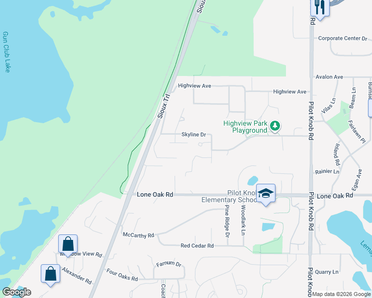 map of restaurants, bars, coffee shops, grocery stores, and more near 1579 Stephanie Circle in Eagan