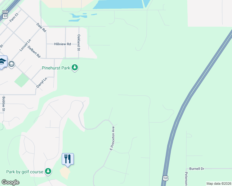 map of restaurants, bars, coffee shops, grocery stores, and more near 4020 Lassek Court in Eau Claire