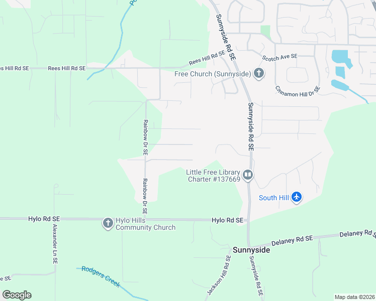 map of restaurants, bars, coffee shops, grocery stores, and more near 1208 Cascade View Lane Southeast in Salem