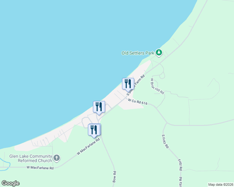 map of restaurants, bars, coffee shops, grocery stores, and more near 9004 South Dunns Farm Road in Maple City