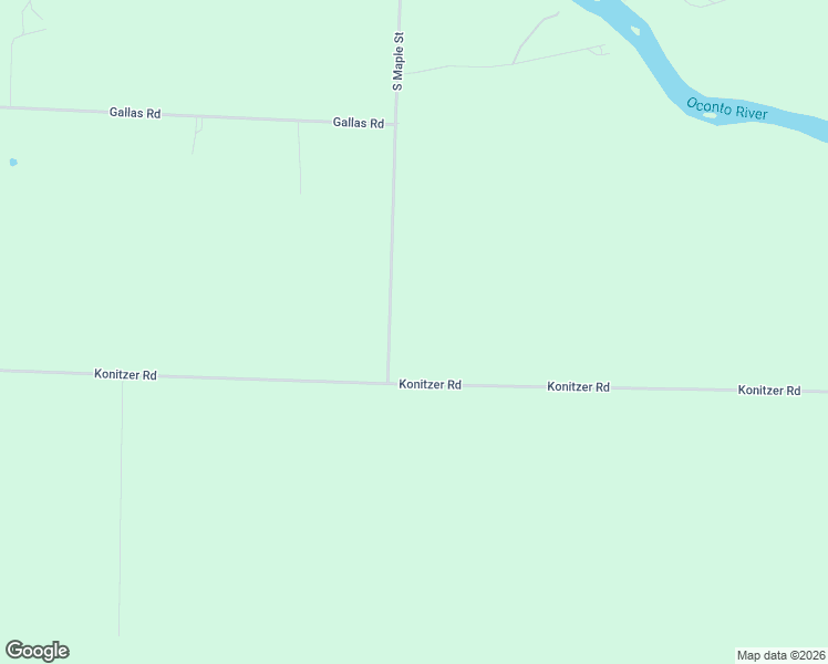map of restaurants, bars, coffee shops, grocery stores, and more near 4934 South Maple Street in Oconto Falls