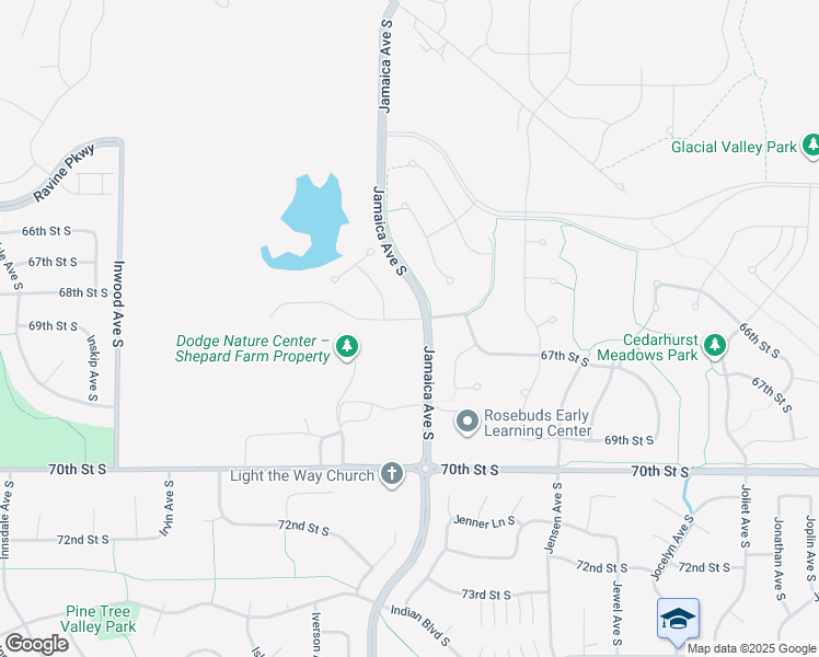 map of restaurants, bars, coffee shops, grocery stores, and more near 8793 67th Street Court South in Cottage Grove