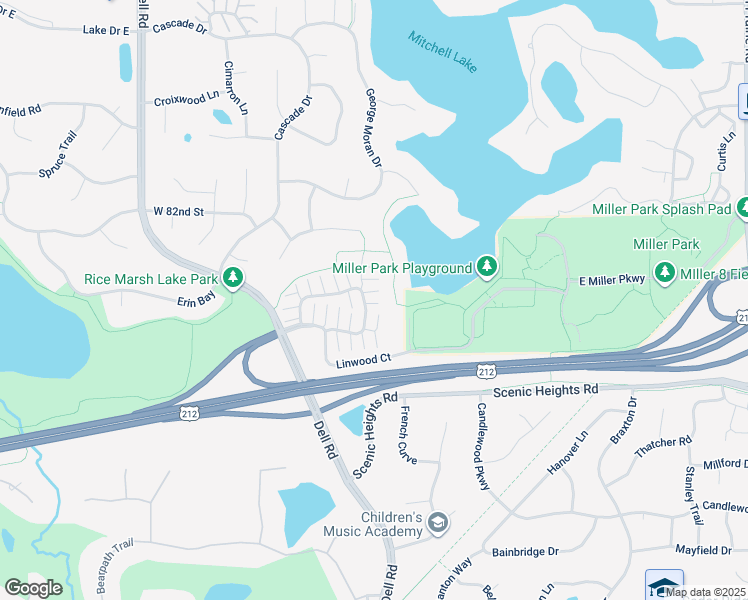 map of restaurants, bars, coffee shops, grocery stores, and more near 8375 Kimball Drive in Eden Prairie