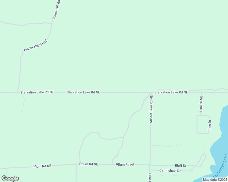 map of restaurants, bars, coffee shops, grocery stores, and more near 12504 Starvation Lake Road Northeast in Mancelona