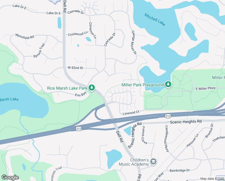 map of restaurants, bars, coffee shops, grocery stores, and more near 17898 Cobblestone Way in Eden Prairie