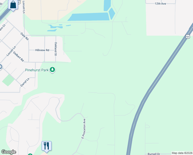 map of restaurants, bars, coffee shops, grocery stores, and more near 4020 Lassek Court in Eau Claire